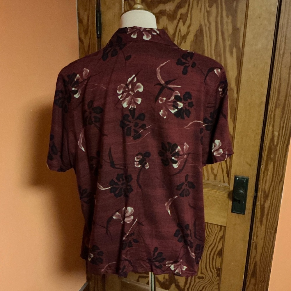 Vtg 90s Red Floral Shirt - Picture 12 of 12